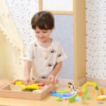 Zestaw Klocków Drewnianych Tropikalna Przygoda Viga 55 el. Montessori - 005