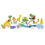 Zestaw Klocków Drewnianych Tropikalna Przygoda Viga 55 el. Montessori - 006
