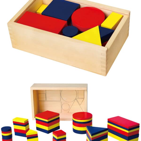 Drewniane Klocki Dienesa Figury geometryczne Viga Toys Montessori - 001