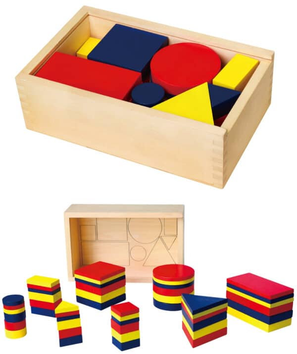 Drewniane Klocki Dienesa Figury geometryczne Viga Toys Montessori - 001