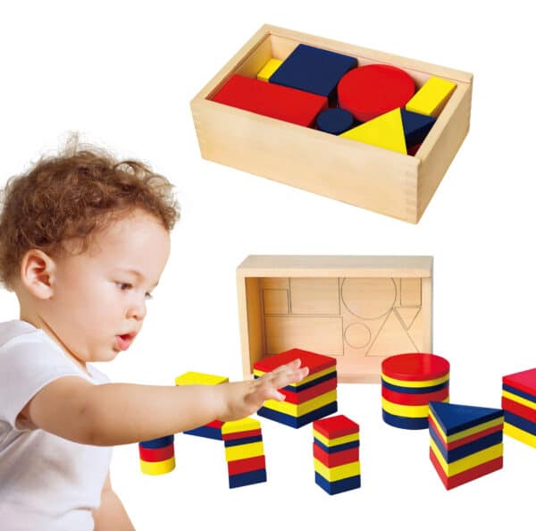 Drewniane Klocki Dienesa Figury geometryczne Viga Toys Montessori - 002