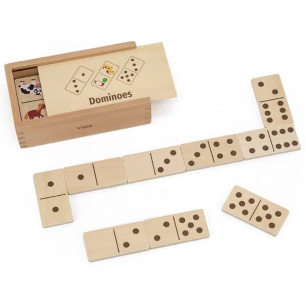 VIGA Drewniane Domino 2w1 Zwierzęta i Liczby - 005
