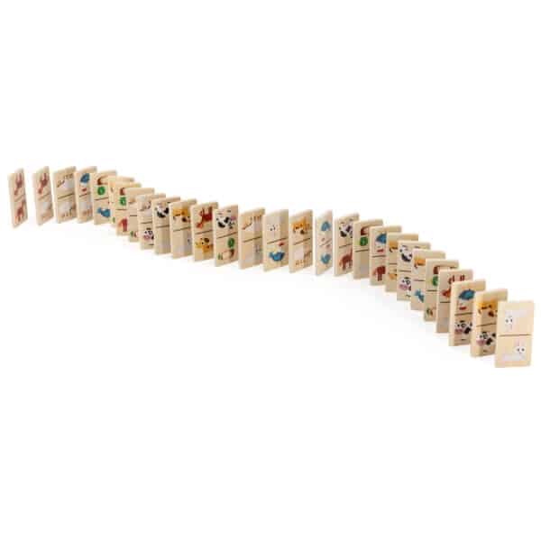 VIGA Drewniane Domino 2w1 Zwierzęta i Liczby - 007