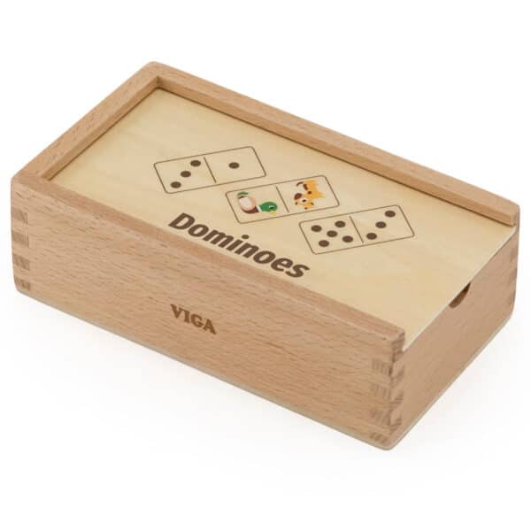 VIGA Drewniane Domino 2w1 Zwierzęta i Liczby - 011