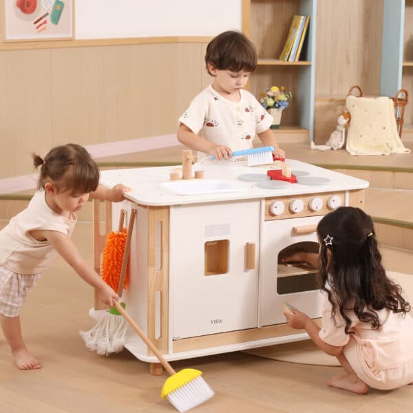 VIGA Centrum Domowe 3w1 z Akcesoriami – Nauka i Zabawa dla Dzieci - 004