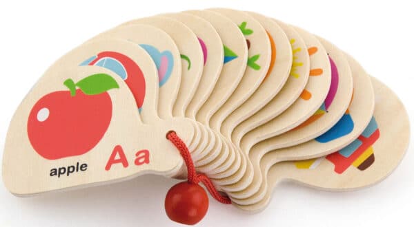 VIGA Drewniana Książeczka do Nauki Alfabetu i Angielskiego Montessori - 003