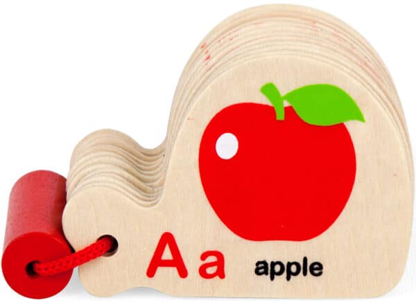 VIGA Drewniana Książeczka do Nauki Alfabetu i Angielskiego Montessori - 004