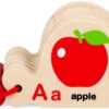 VIGA Drewniana Książeczka do Nauki Alfabetu i Angielskiego Montessori - 004