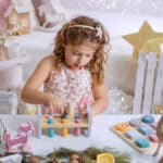 VIGA PolarB Zestaw Drewniana Piramidka + Przebijanka z Młoteczkiem Miś Polarny Montessori - 002