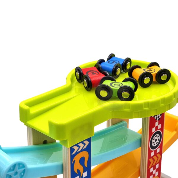TOOKY TOY Kolorowa  Zjeżdżalnia Tor Dla Samochodów - 009