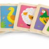 VIGA Poręczne Drewniane Puzzle Krówka - 006