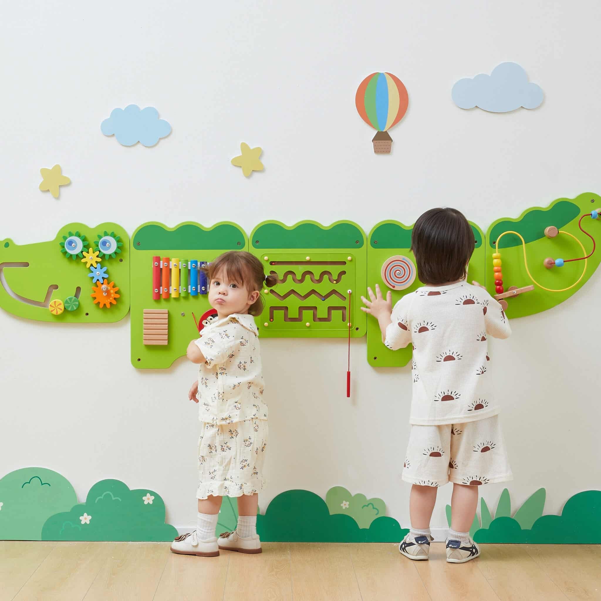 VIGA Tablica Sensoryczna Manipulacyjna Krokodyl Certyfikat FSC Montessori - 004