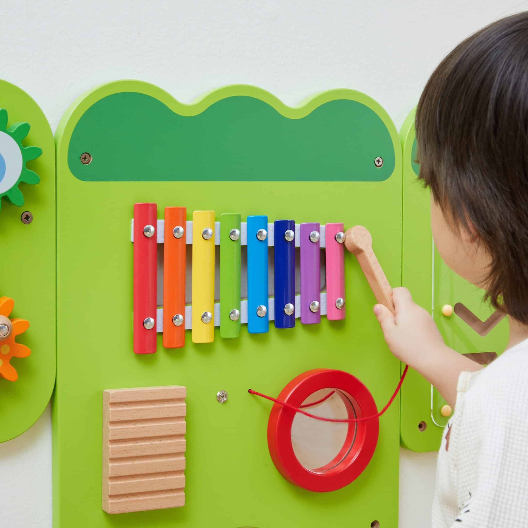 VIGA Tablica Sensoryczna Manipulacyjna Krokodyl Certyfikat FSC Montessori - 005