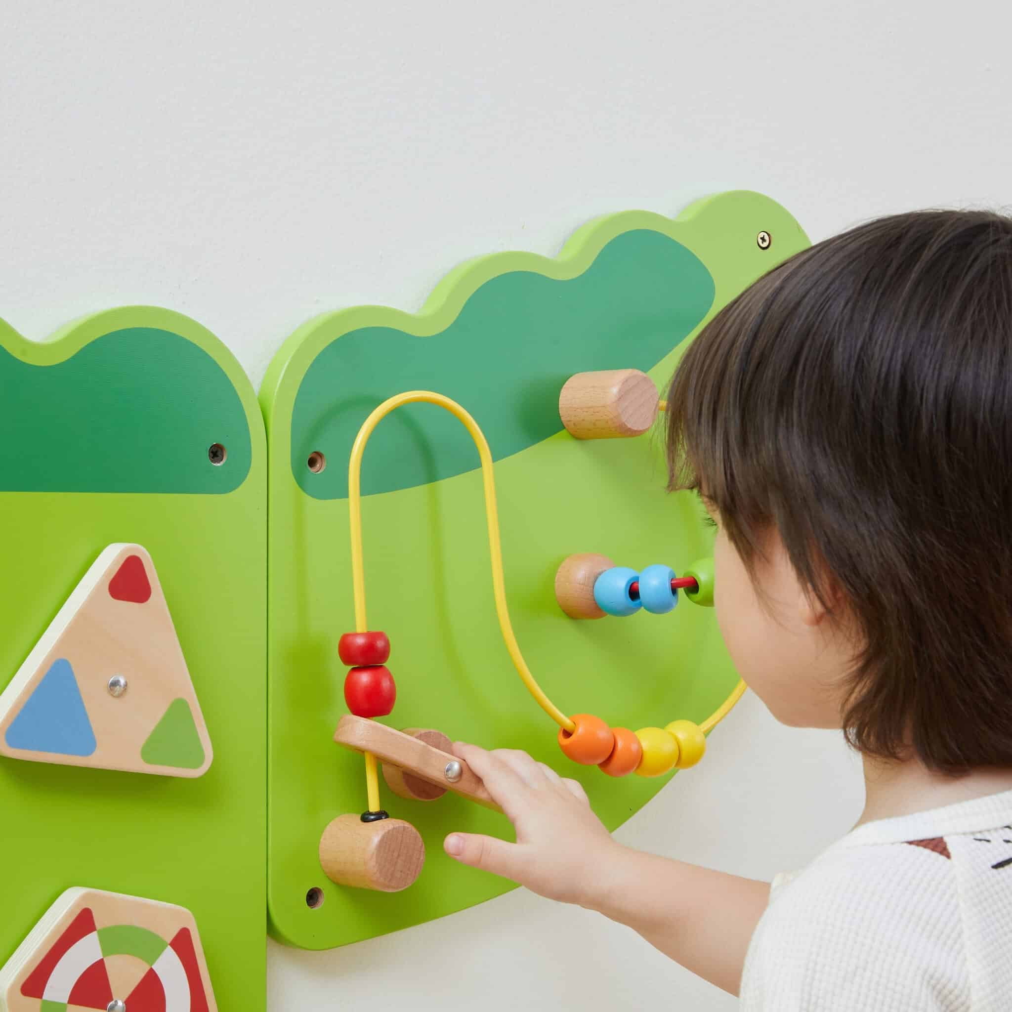 VIGA Tablica Sensoryczna Manipulacyjna Krokodyl Certyfikat FSC Montessori - 006