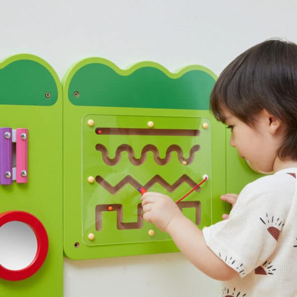 VIGA Tablica Sensoryczna Manipulacyjna Krokodyl Certyfikat FSC Montessori - 008