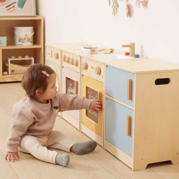 Drewniana Kuchnia Wielofunkcyjna PolarB Viga XL – Pralka i Zmywarka Montessori - 009