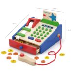 VIGA Drewniana Kasa sklepowa z akcesoriami Skaner Montessori - 008