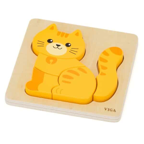 VIGA Drewniane Puzzle - Rudy Kotek - 003