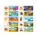 Drewniana Układanka Logiczna Zwierzątka Viga – Sorter Kształtów Montessori - 004