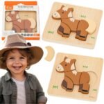 VIGA Drewniane Puzzle - Mój Przyjaciel Konik - 001