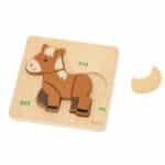 VIGA Drewniane Puzzle - Mój Przyjaciel Konik - 002