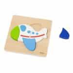 VIGA Drewniane Puzzle – Kolorowy Samolot - 002