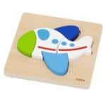 VIGA Drewniane Puzzle – Kolorowy Samolot - 003