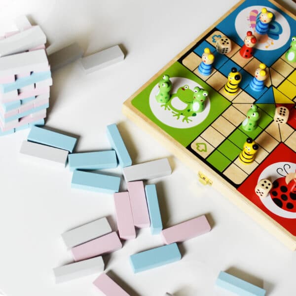 Klasyczna Gra Planszowa Chińczyk Ludo Drewniana Viga Montessori - 003