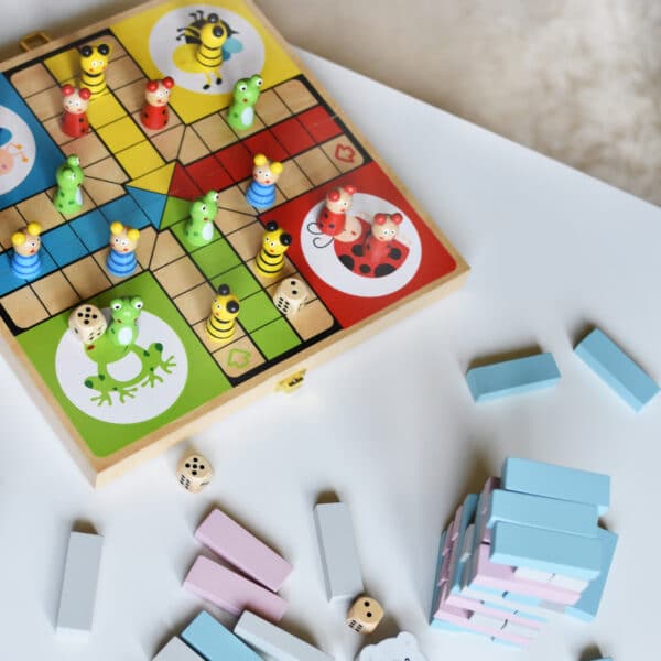 Klasyczna Gra Planszowa Chińczyk Ludo Drewniana Viga Montessori - 005