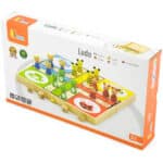 Klasyczna Gra Planszowa Chińczyk Ludo Drewniana Viga Montessori - 009