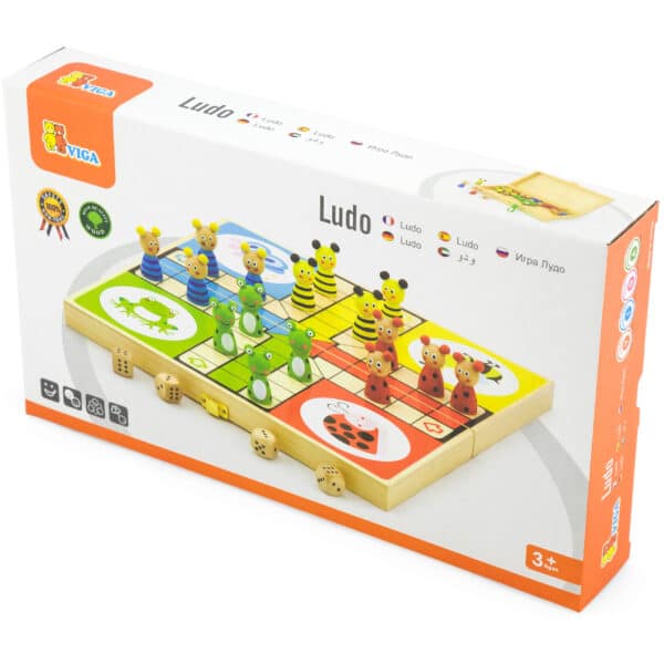 Klasyczna Gra Planszowa Chińczyk Ludo Drewniana Viga Montessori - 009