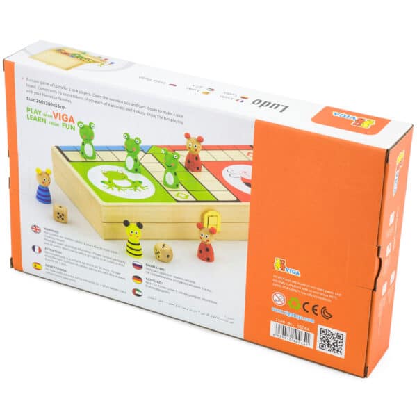 Klasyczna Gra Planszowa Chińczyk Ludo Drewniana Viga Montessori - 010