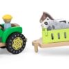 VIGA Traktor Drewniany Zwięrzatka Farma Zagroda - 004