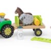 VIGA Traktor Drewniany Zwięrzatka Farma Zagroda - 006