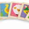 VIGA Poręczne Drewniane Puzzle Kaczuszka Układanka 4 elementy - 003