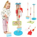 TOOKY TOY Drewniany Zestaw do Sprzątania dla Dzieci 6 el. - 001