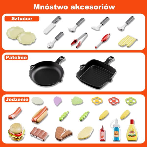 WOOPIE Grill Barbecue Kuchnia Ogrodowa Interaktywna LED Zestaw XL 31 el. - 011