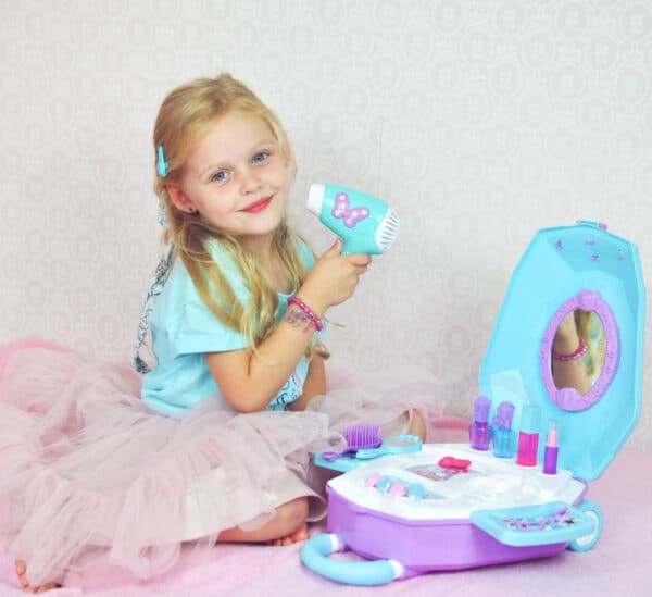 WOOPIE Toaletka dla Dziewczynki 2w1 Salon Piękności w Walizce - 002