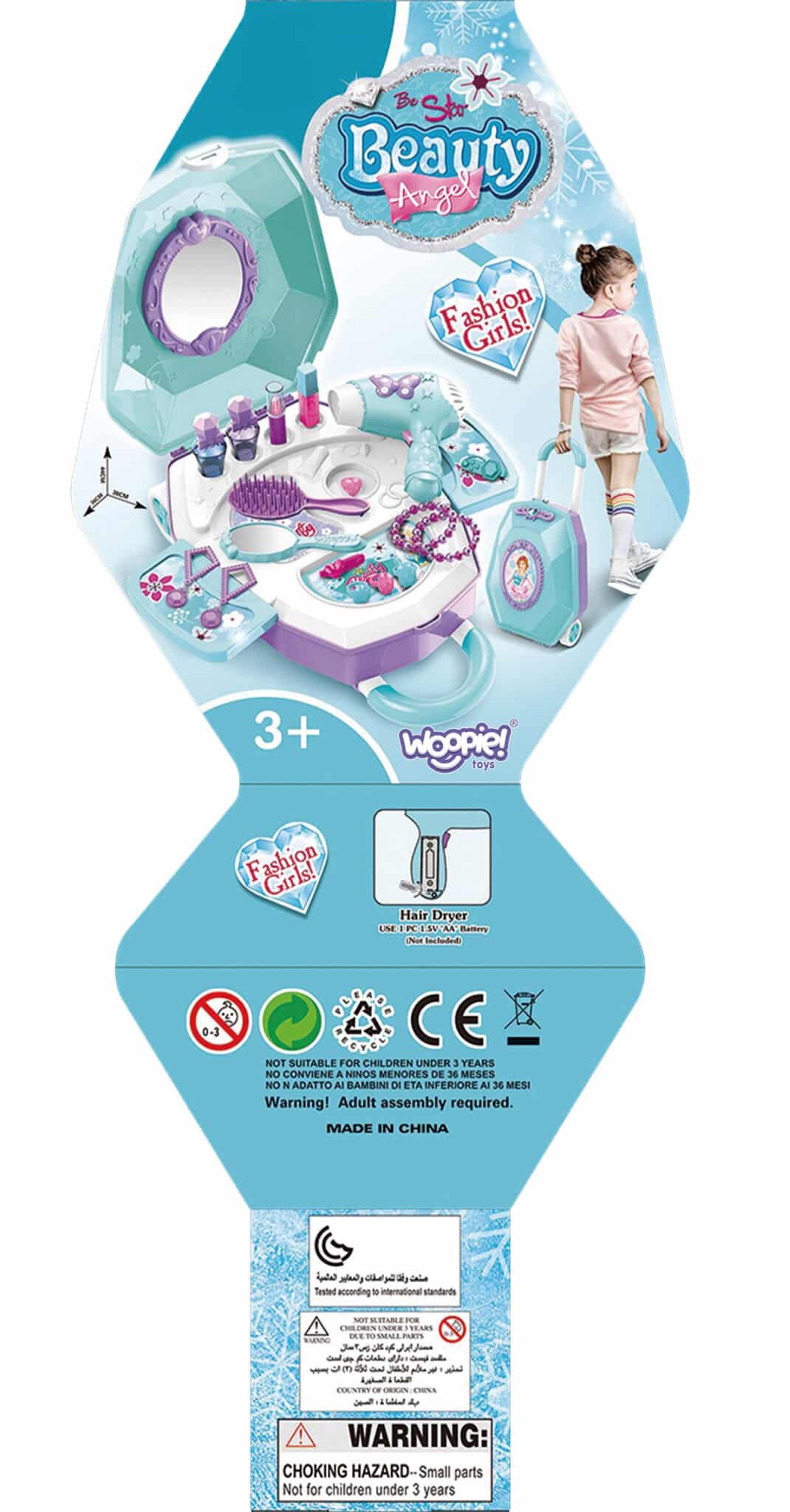 WOOPIE Toaletka dla Dziewczynki 2w1 Salon Piękności w Walizce - 016