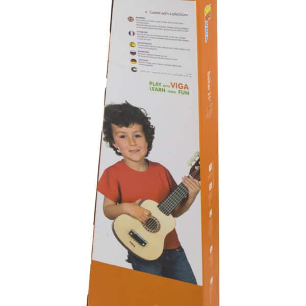 Viga Drewniana gitara dla dzieci Naturalna 21 cali 6 strun - 010