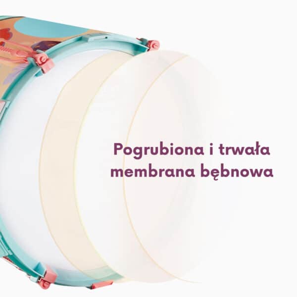 WOOPIE Perkusja Edukacyjna dla Dzieci 5 Bębnów 1 Talerz + Taboret z Motywem Zwierzątek - 006