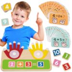 TOOKY TOY Drewniana Zabawka Edukacyjna do Nauki Liczenia Na Palcach Dodawanie i Odejmowanie - 001