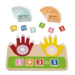 TOOKY TOY Drewniana Zabawka Edukacyjna do Nauki Liczenia Na Palcach Dodawanie i Odejmowanie - 005