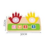 TOOKY TOY Drewniana Zabawka Edukacyjna do Nauki Liczenia Na Palcach Dodawanie i Odejmowanie - 006