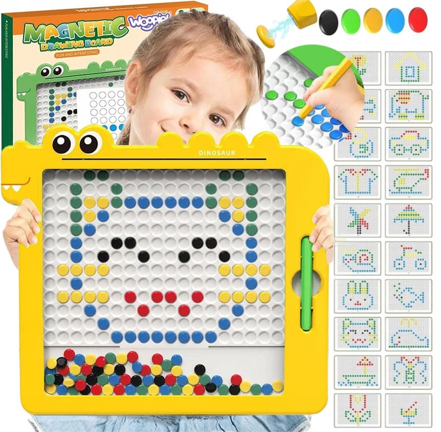 WOOPIE Tablica Magnetyczna dla Dzieci Montessori MagPad Dinozaur - 001
