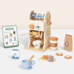 TOOKY TOY Drewniany Zestaw Do Kawy - Ekspres Baristy - 002
