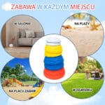 WOOPIE Kamienie Balansujące Sensoryczne Trening Równowagi 5 szt - 006