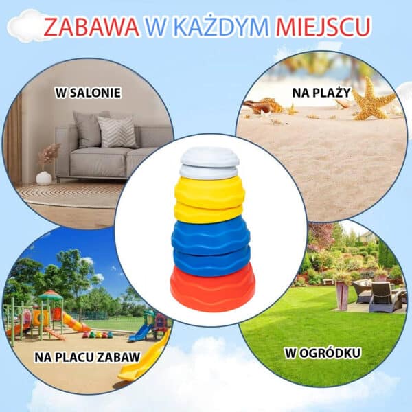 WOOPIE Kamienie Balansujące Sensoryczne Trening Równowagi 5 szt - 006