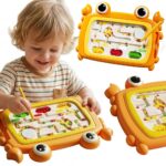 WOOPIE Tablica Magnetyczna Montessori Labirynt Krab Pomarańczowa - 001