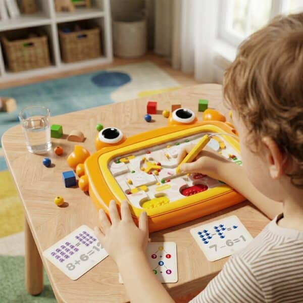 WOOPIE Tablica Magnetyczna Montessori Labirynt Krab Pomarańczowa - 002